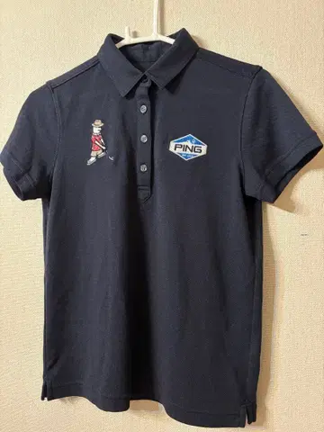 PING 피케 셔츠 네이비 S 새상품급