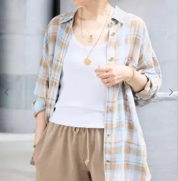 Vi/Li 체크 와시 셔츠