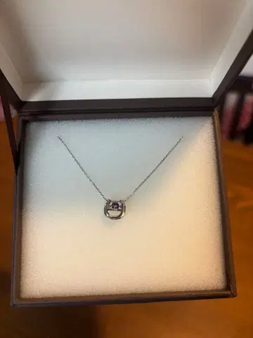 Milluflora 실버 펜던트 목걸이 자수정