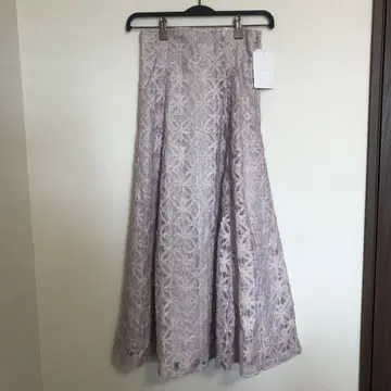 새상품 MERCURYDUO 모티브 튤 플레어 스커트 라벤더