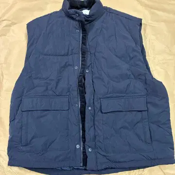 H&M 네이비 충전솜 베스트