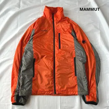 MAMMUT 패딩 자켓 오렌지 그레이 ajungilak L 자수 로고