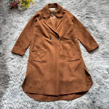 하레 체스터 코트 [M] 브라운 롱 기장 더블 버튼 슬릿