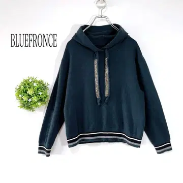 블루프론세 [40] 니트 후드티 스톤 캐주얼 다크 그레이