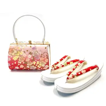 대특가! 알뜰 구매! 새상품 미사용 인조 가죽 후리소데용 조리 백 세트