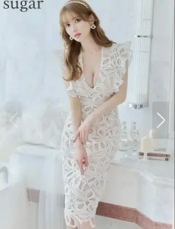 ERUKEI 케미컬 레이스 드레스