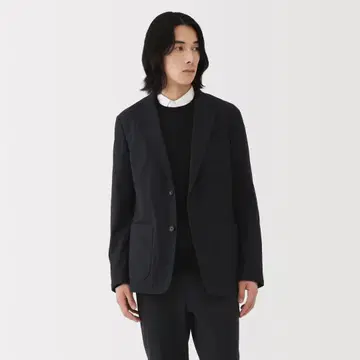 (무인양품) 신사 기모 스트레치 자켓 M 블랙