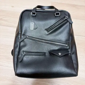 쥬에티 jouetie 그레인 PU 라이더스 백팩