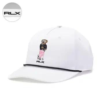 RLX 자수 곰 캐릭터 캡 골프 캡
