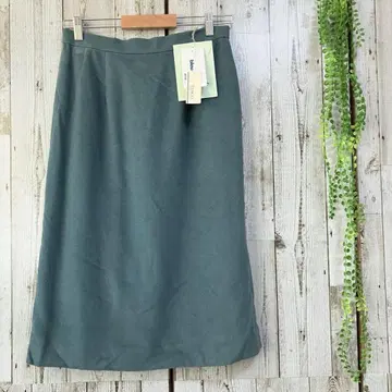 DEUX 고품질 스커트 타이트 미디 기장 13호 슬릿 기모 그린 계열