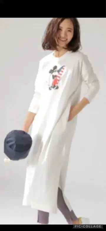 BAYFLOW 미키마우스 서핑 롱 원피스