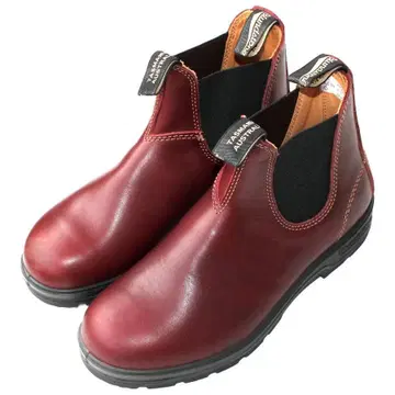 고품질 Blundstone 사이드 고어 부츠 버건디 가죽 첼시