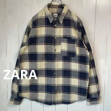 ZARA 헤비 플란넬 체크 셔츠 L 사이즈