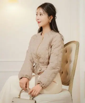 lerevevaniller 2way 숏 퀼팅 자켓