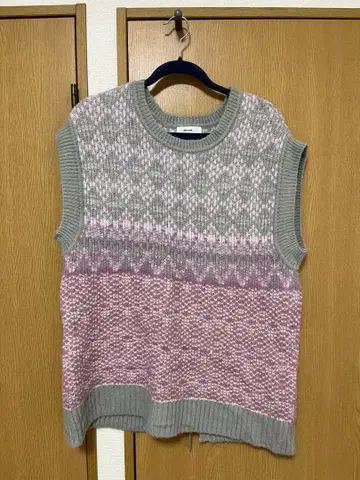 niko and - 니트 베스트 그레이 핑크