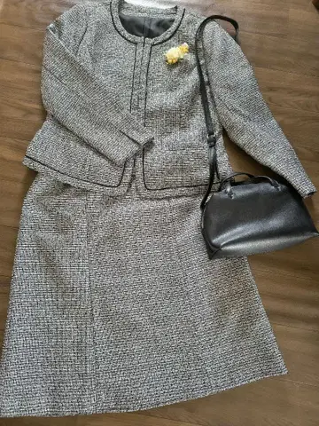 새상품급! 알유 4L 빅 사이즈 트위드 노카라 자켓