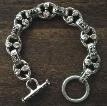 A&G 실버 팔찌 레어 바이퍼&플레어 링크 실버925