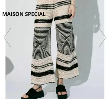 MAISON SPECIAL 핸드크로셰 니트 팬츠