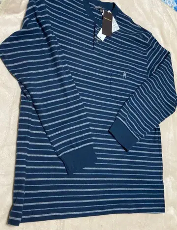 새상품 Paul Stuart 네이비 스트라이프 룸웨어 LL