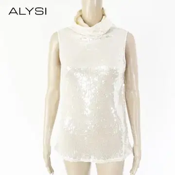 새상품 알리제 상의 42 ECS1303 M L 사이즈 스팽글 이태리제