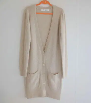 새상품급 Bilitis dix-sept ans 퍼프 슬리브 롱 가디건