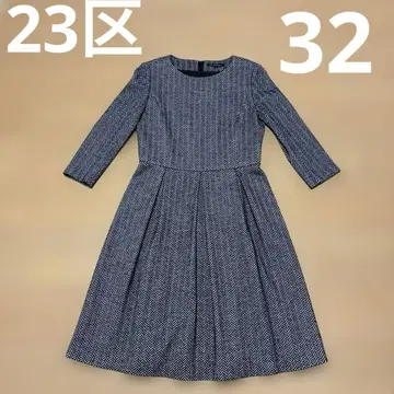 23구 작은 사이즈 32 헤링본 무늬 원피스