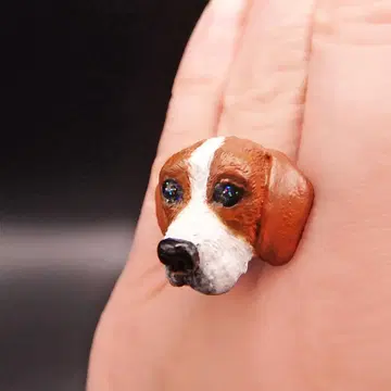 우리 아이 눈 반짝 동물 반지 ( 비글 ) [ 프리 사이즈 ] 강아지