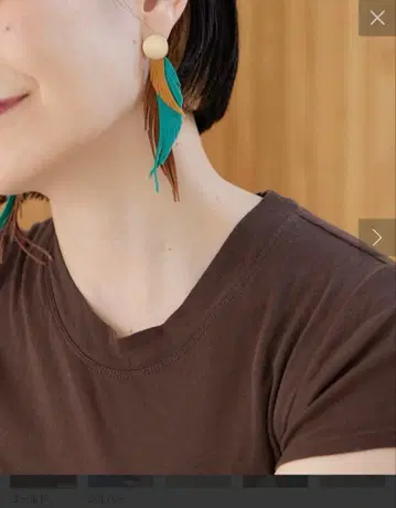 이아파피요네 그라데페더풍 귀걸이