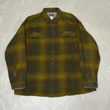 patagonia 00s 옴브레 섀도우 체크 플란넬 셔츠 XL