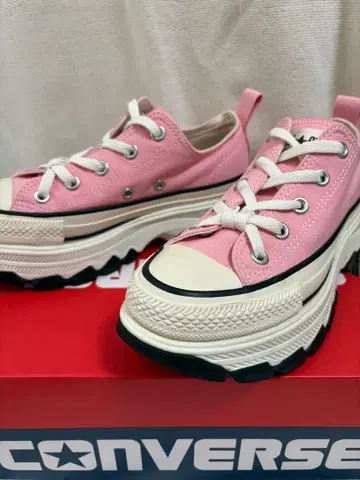 [컨버스] 올스타 트랙 웨이브 OX 핑크 23cm 박스 있음