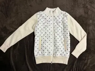 캘러웨이 니트 x 나일론 블루종 방한 골프 여성용 화이트