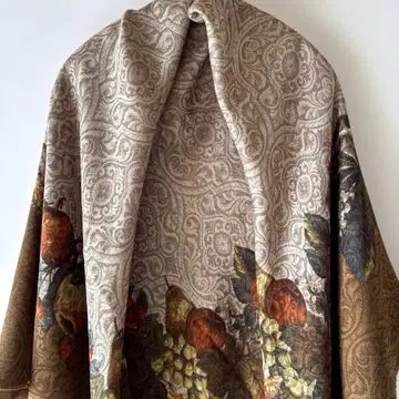 이탈리아제 엘레강트 꽃무늬 대형 스톨/숄 새상품급 레어