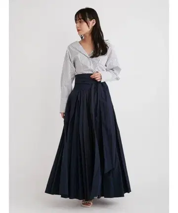 FRAY I.D 타프타 개더 볼륨 스커트