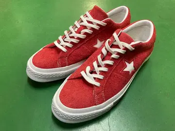 새상품급 CONVERSE ONE STAR 스웨이드 빨간색 27.5 와스타