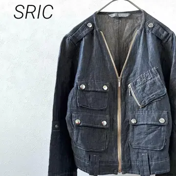 SRIC 데님 소재 집업 V넥 포켓 겉옷 얇은 소재