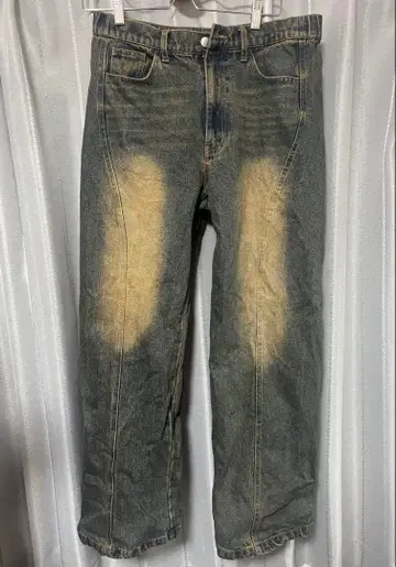 CLEL 빈티지 디자인 3D 데님 L 블루 브라운