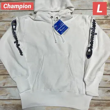 챔피온 리버스 위브 풀오버 후드 맨투맨 화이트 L 새상품