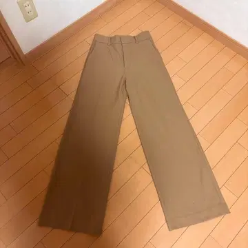 [ 흡습 발열/스트레치 ] beauty warm 와이드 팬츠 카멜