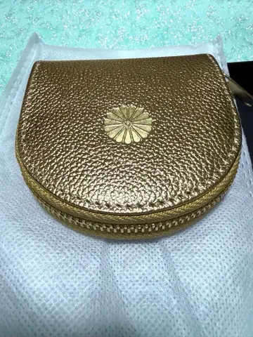 황궁 지갑 골드 컬러 가죽 동전 지갑 황궁 한정판 골드 코인 케이스 레어