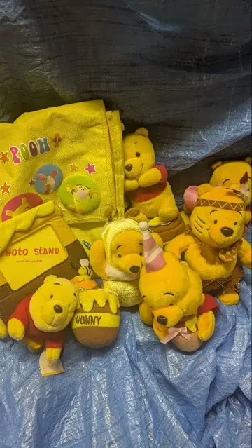 헤이세이 레트로 푸우 봉제 인형 세트