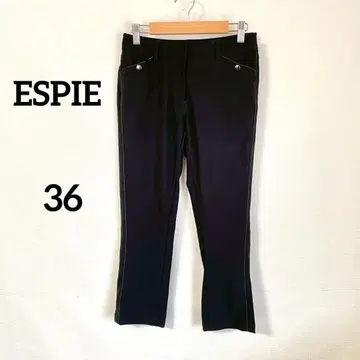 [] 팬츠 36 블랙 무지 오피스 캐주얼 스트레이트