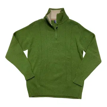 FAIR VALUE 요코하마 하프 지퍼 니트 스웨터 그린 사이즈 M