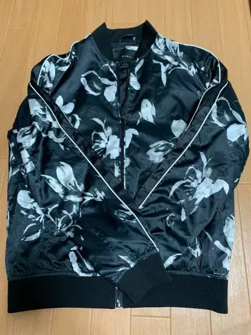 ZARA 프린트 블루종 블랙