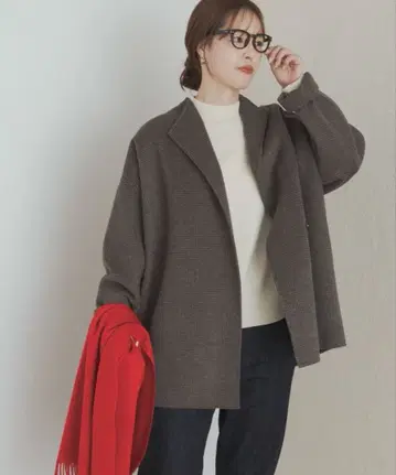 DOORS 울 리버 미들 가운 코트