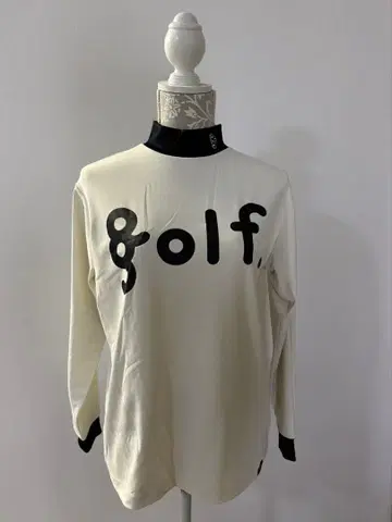 8GSHOOT 로고 긴팔 모크넥 화이트