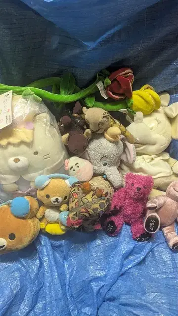 봉제 인형 세트 (리락쿠마, 스타 주얼리, 덤보 등) 스티치 추가