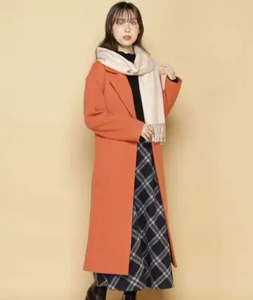 앙데팡당 울 비버 벨티드 코트