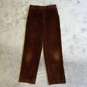 90s 랜즈 엔드 굵은 폭 코듀로이 팬츠 USA제 브라운 구제 의류