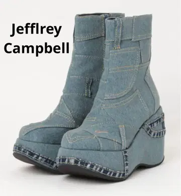 데님 플랫폼 부츠 라이트 블루