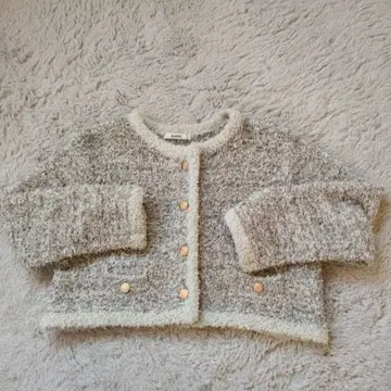 SNIDEL 라메 트위드 니트 가디건